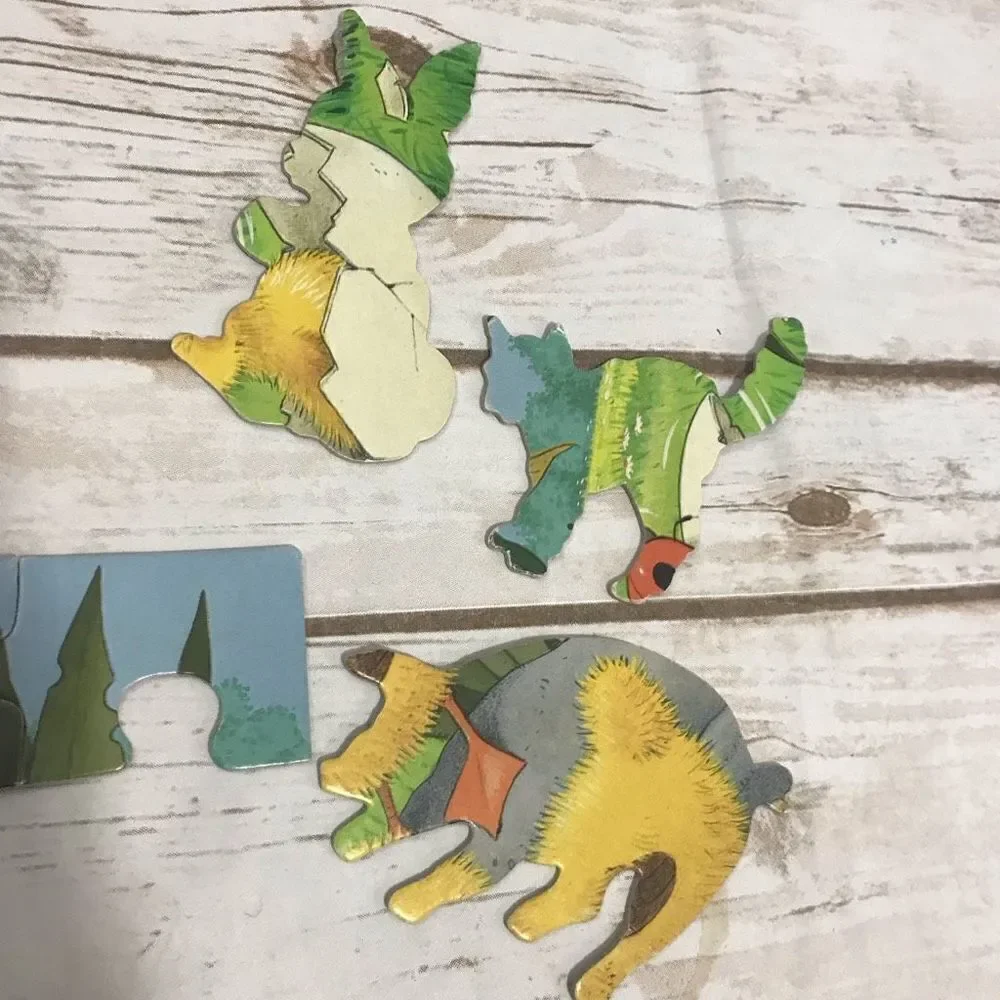 Vintage Pastel Pets Puzzles Ducks‎ Puppies Milton Bradley